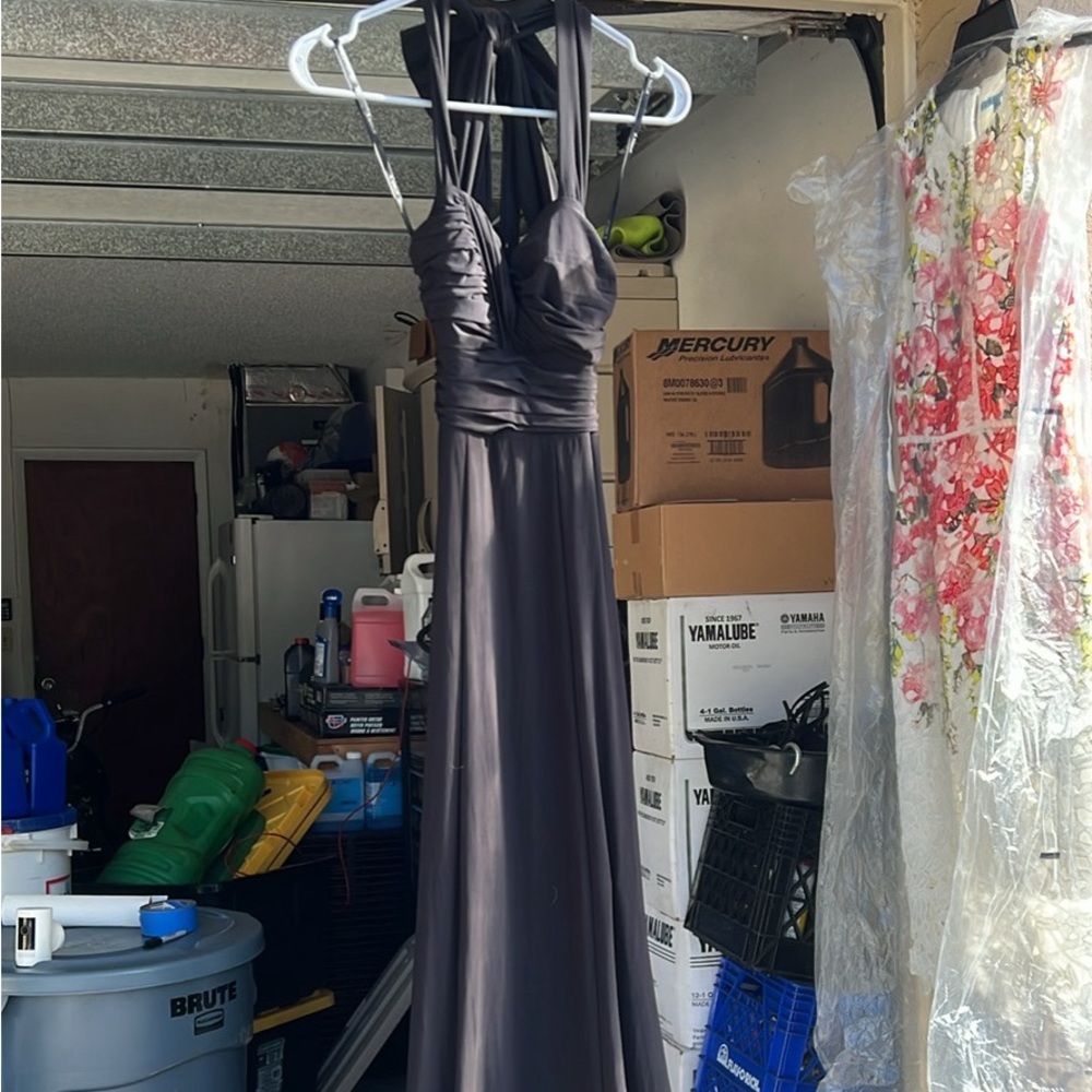 Gorgeous silky feel floor length black gown